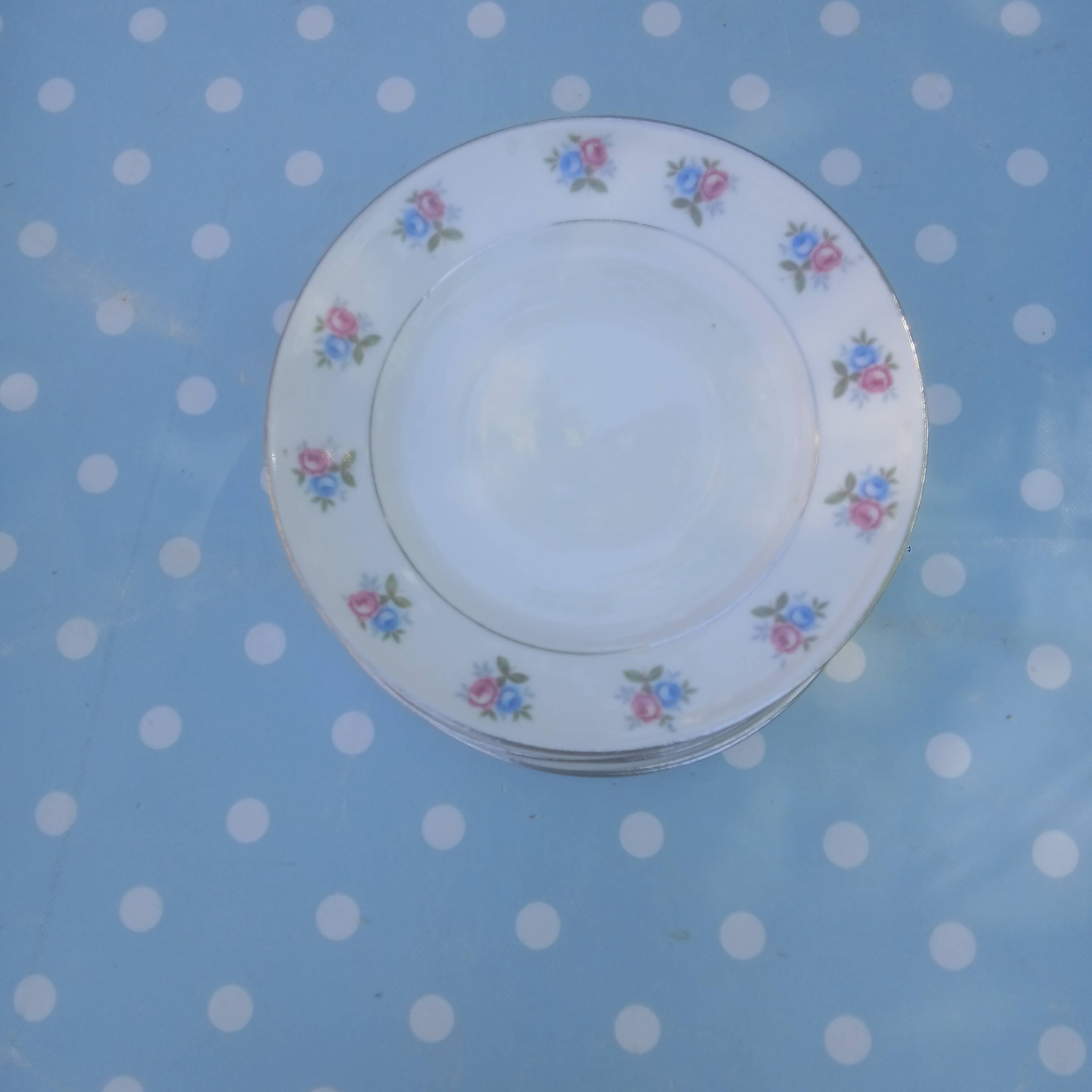 Vintage dessert plate set L.T France