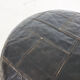 Mid-century round leather ottoman