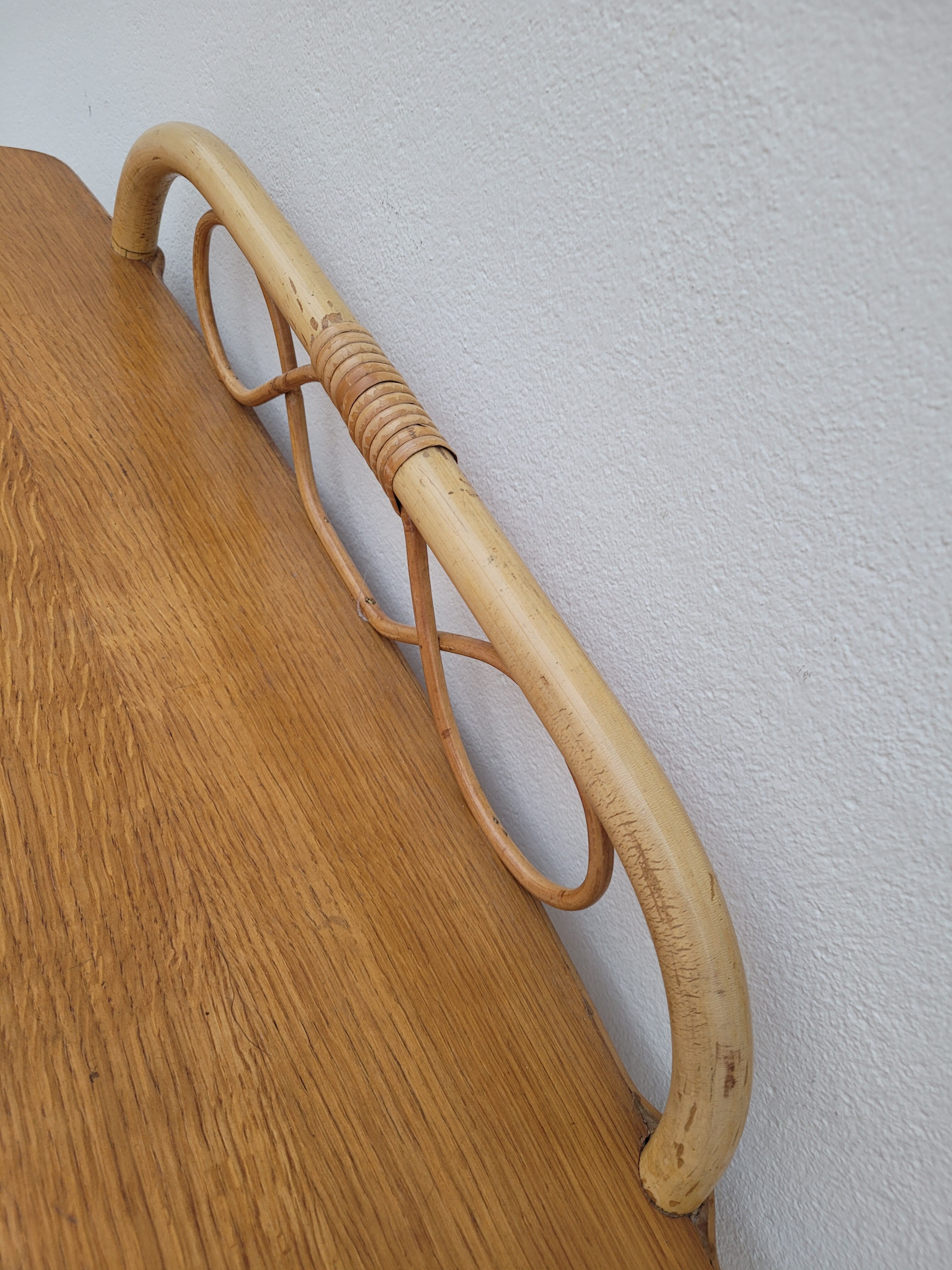 1950 vintage rattan dressing table with sun mirror