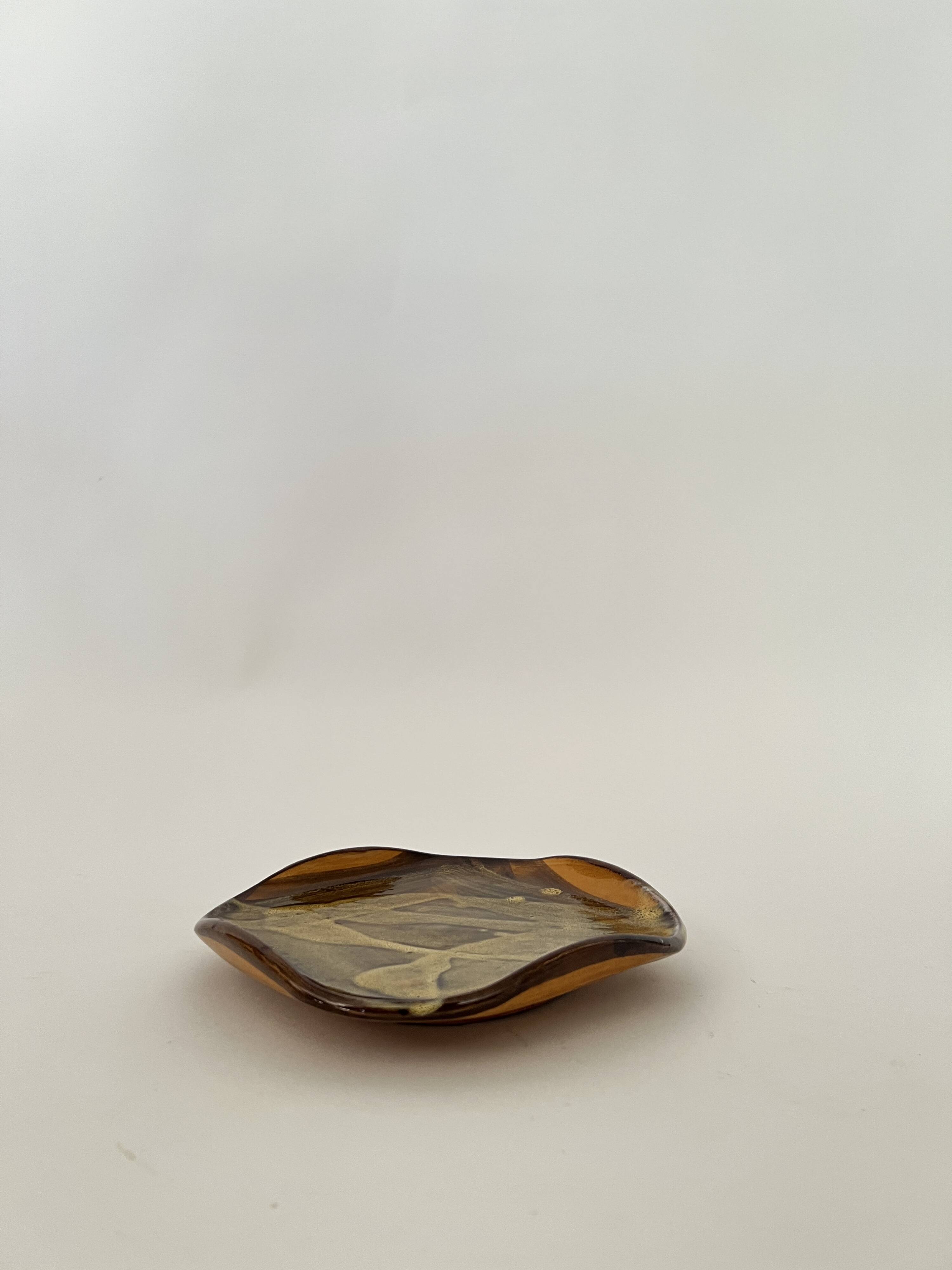 Ceramic bowl emptier signed Vallauris, France 1950