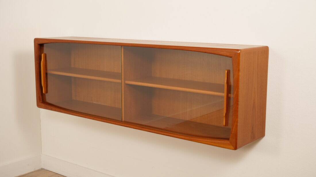 Buffet vintage | Porte coulissante en verre | Flottant | 160 cm