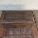 Boite rangement en bois pays basque avec couvercle vintage