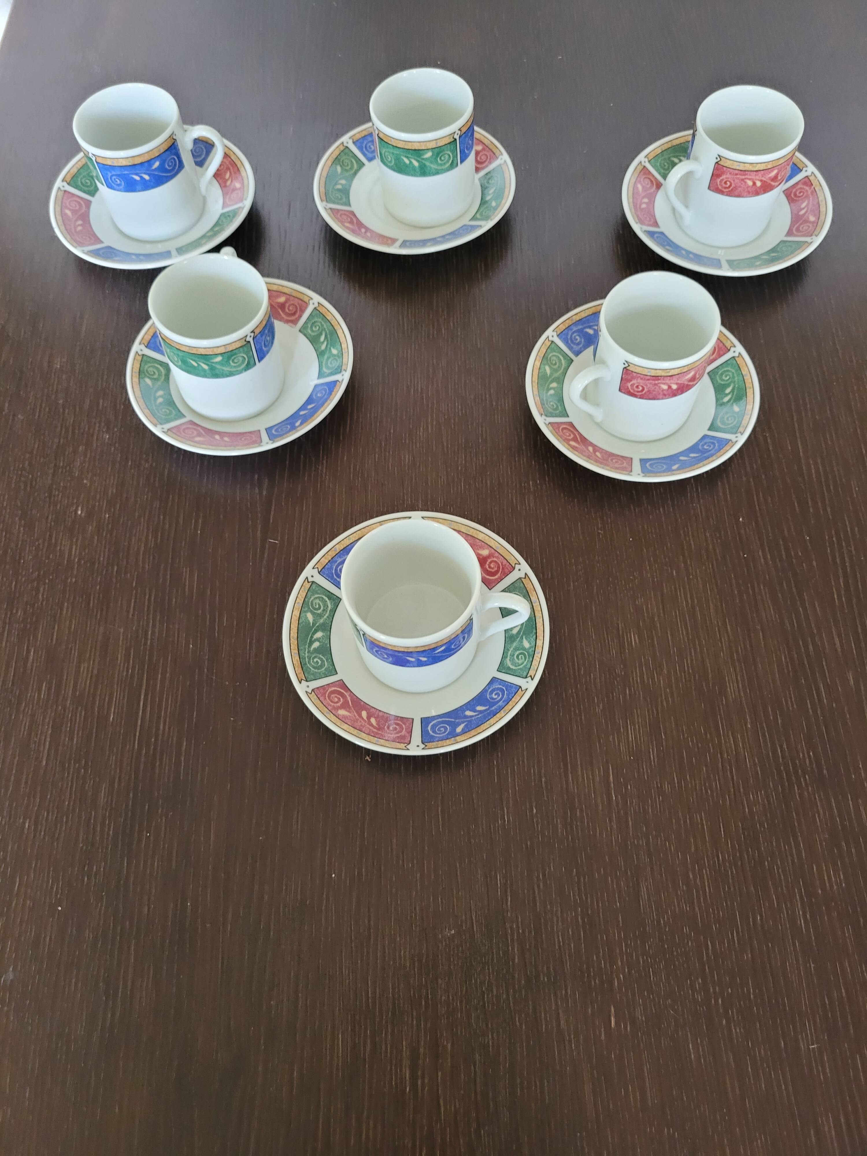 6 coffee cups with saucer