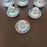 6 coffee cups with saucer