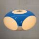 Unique Space age bug eye ufo lamp *** Massive Belgium *** blue and white