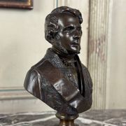 Bronze bust of Admiral Hucos, signed Dubray 1854