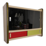 Wall cabinet with sliding glass doors, 1950s