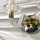 Pair of glass and crystal sconces