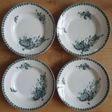 4 assiettes creuses Terre de Fer Louis XV