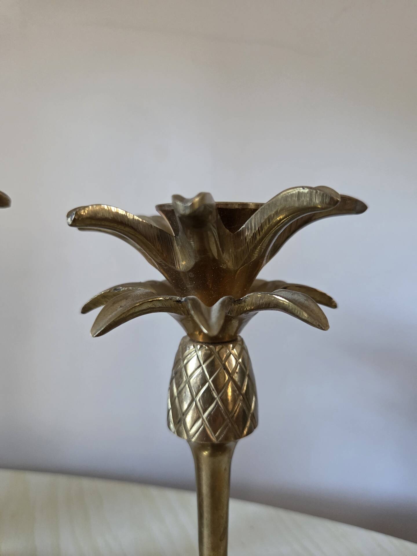 Pair of vintage brass candlesticks
