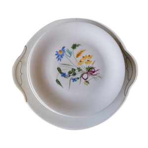 service à dessert en porcelaine de Limoges Georges Boyer modèle Pastorale d'après Suzanne Fontan