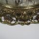 Vintage ceiling light, round, cut glass