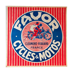 Affiche publicitaire Cycles & motos