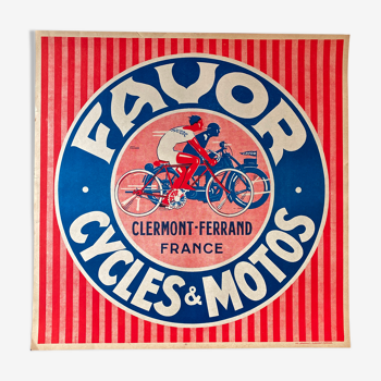 Advertising poster Cycles & motos favor 1930