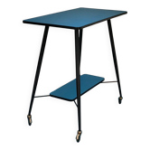 Desserte vintage bleu pétrole
