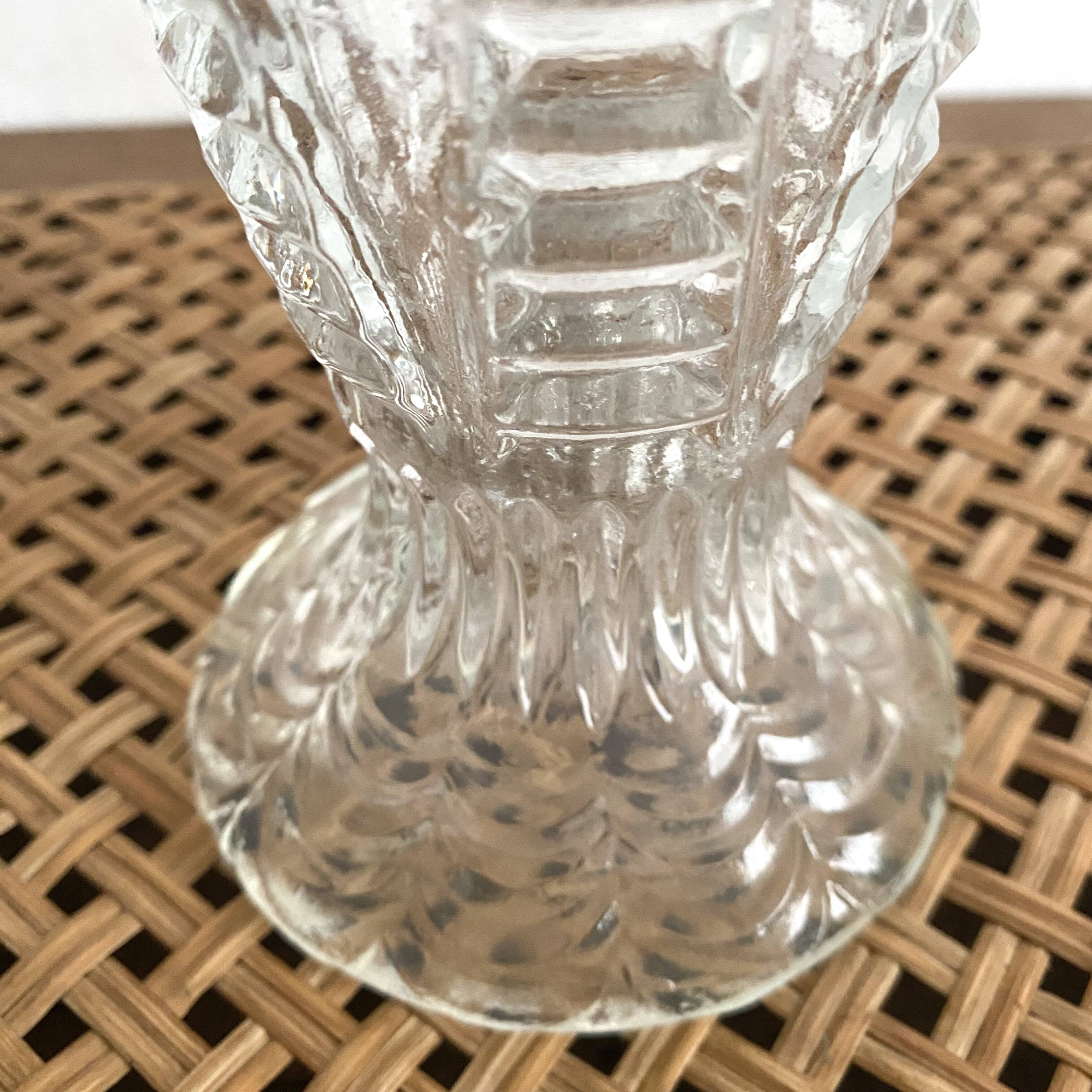 Pair of vintage molded glass vases