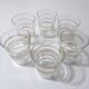 6 anciens verres granités blancs Art Déco