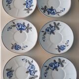 Service of cups and milk jar in fine porcelain from Limoges Art Deco