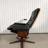 Vintage lounge armchair Gote Mobler 1960 swivel and reclining