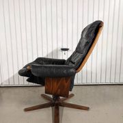 Vintage lounge armchair Gote Mobler 1960 swivel and reclining