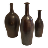 Set of 3 ceramic bottles