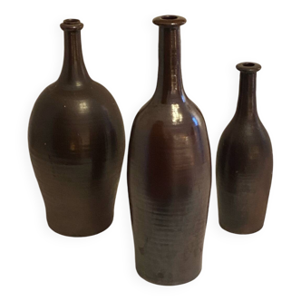 Set of 3 ceramic bottles