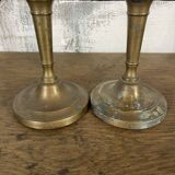 Pair of brass candlesticks