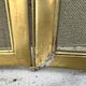 Antique brass fireplace screen from the 19th century by Bouhon Frères.
