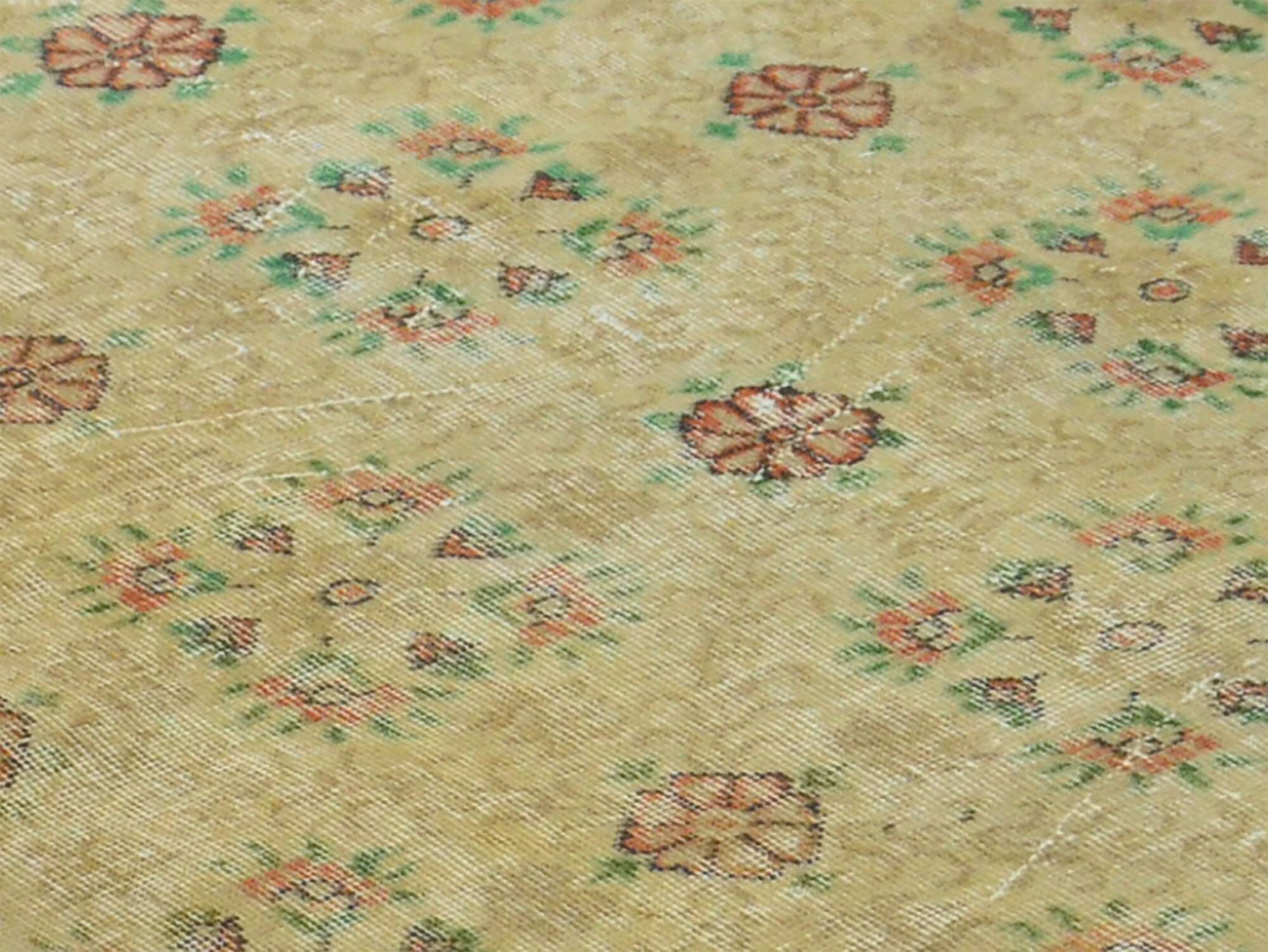 Turkish Anatolian Handmade Vintage Rug 210 cm x 117 cm