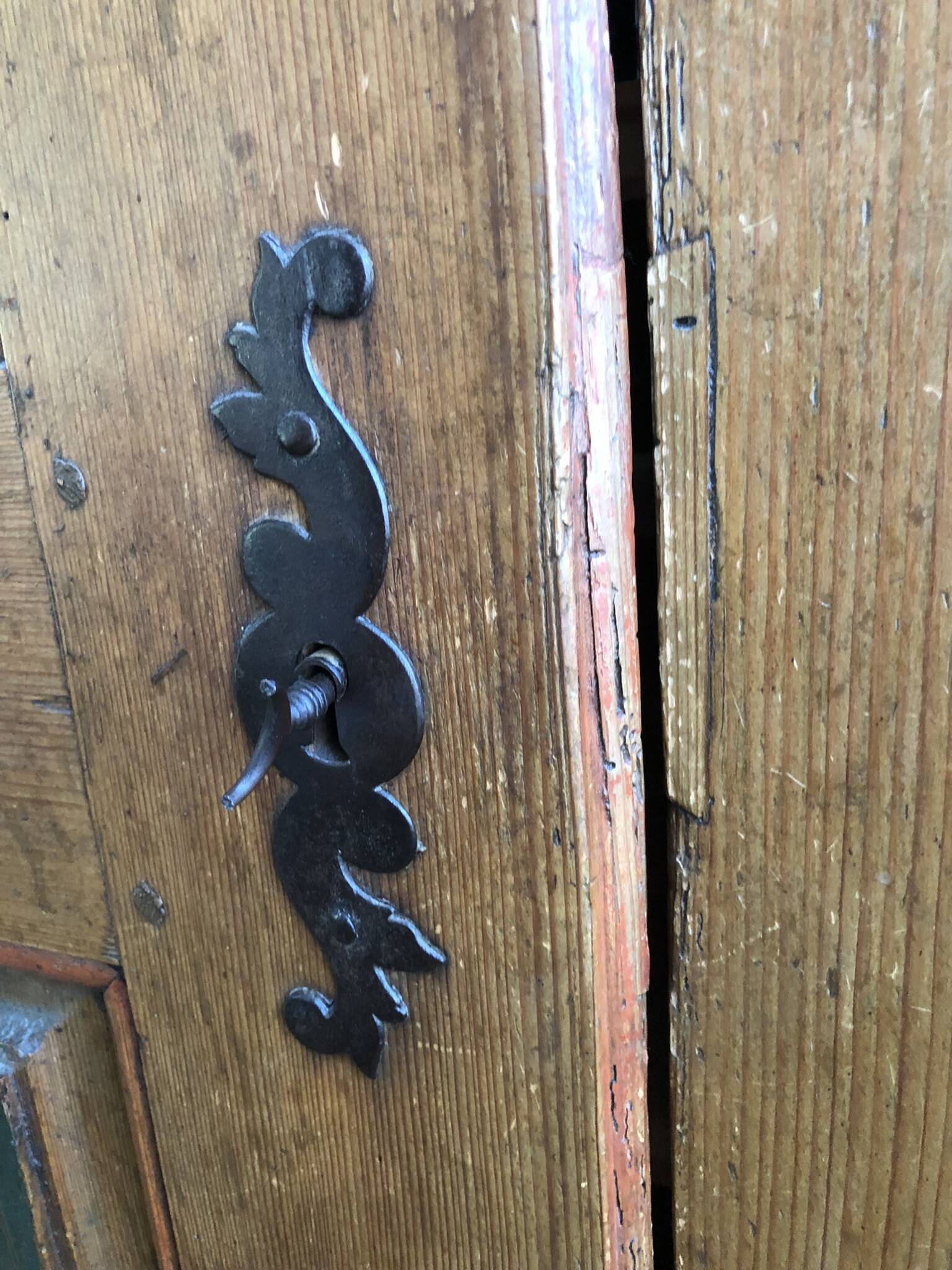 Alsatian polychrome furniture cabinet 1757