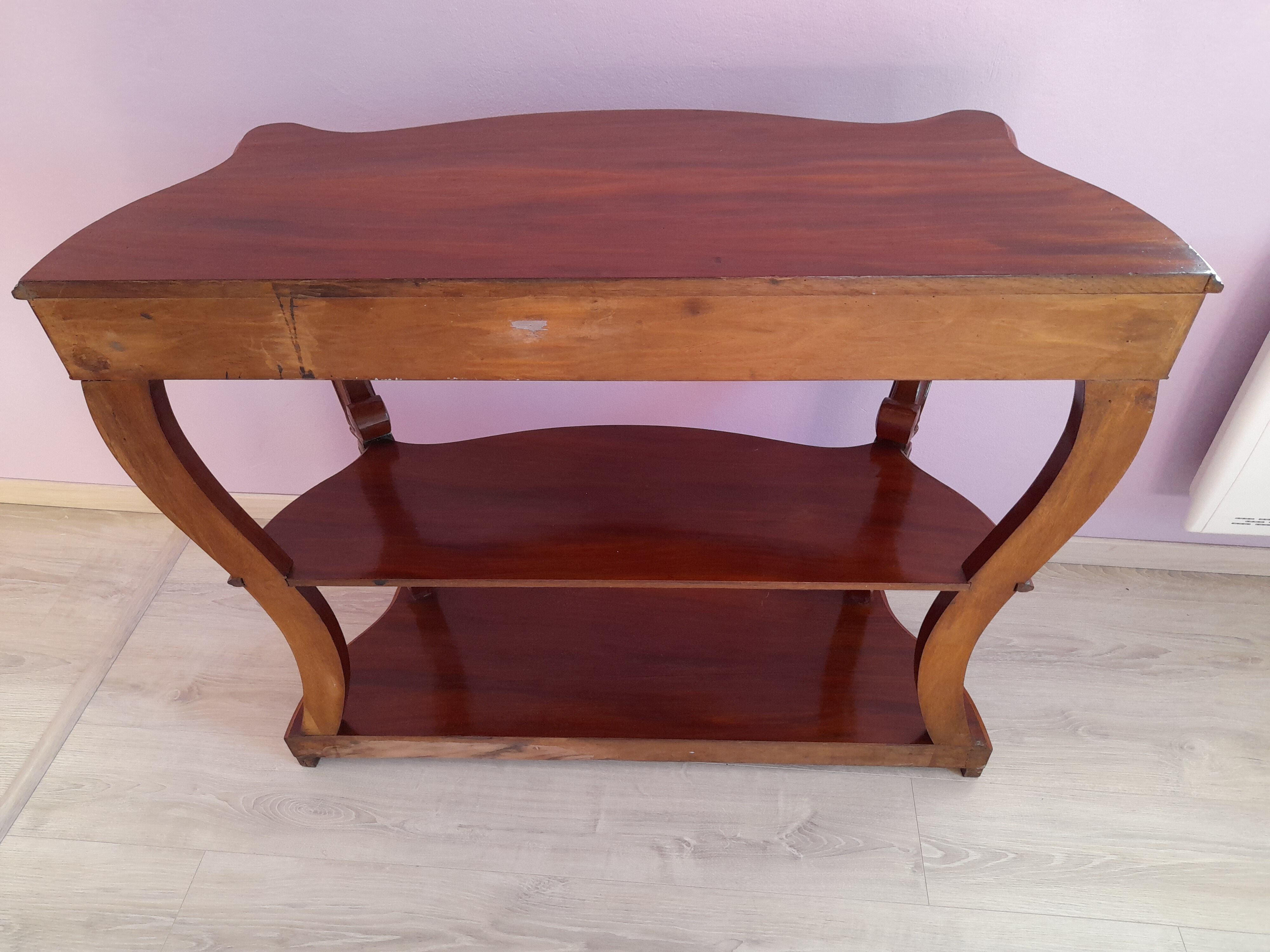 Serving console in mahogany style louis XV of Napoleon III period