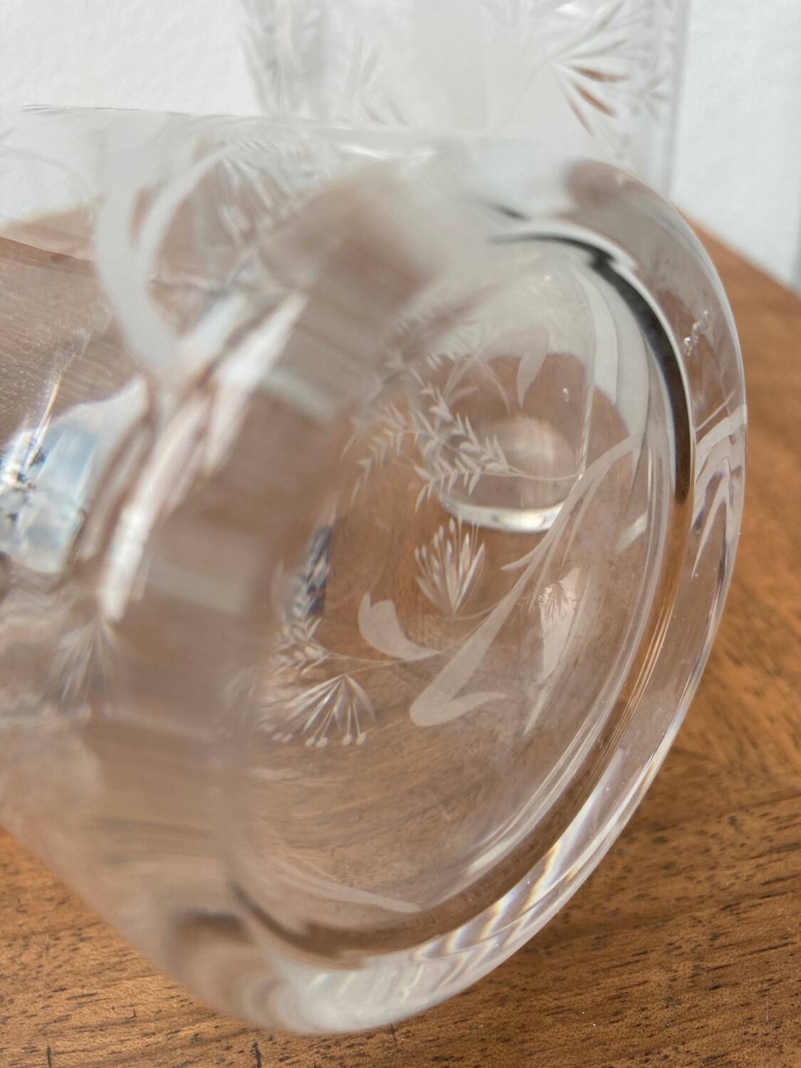 Paire de carafes gravées Napoleon III