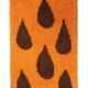 Big Danish mid-century wool tapestry / wall rug with drop motif / 1970s