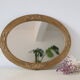 Oval mirror in gilded wood, antique, art deco 46x36cm