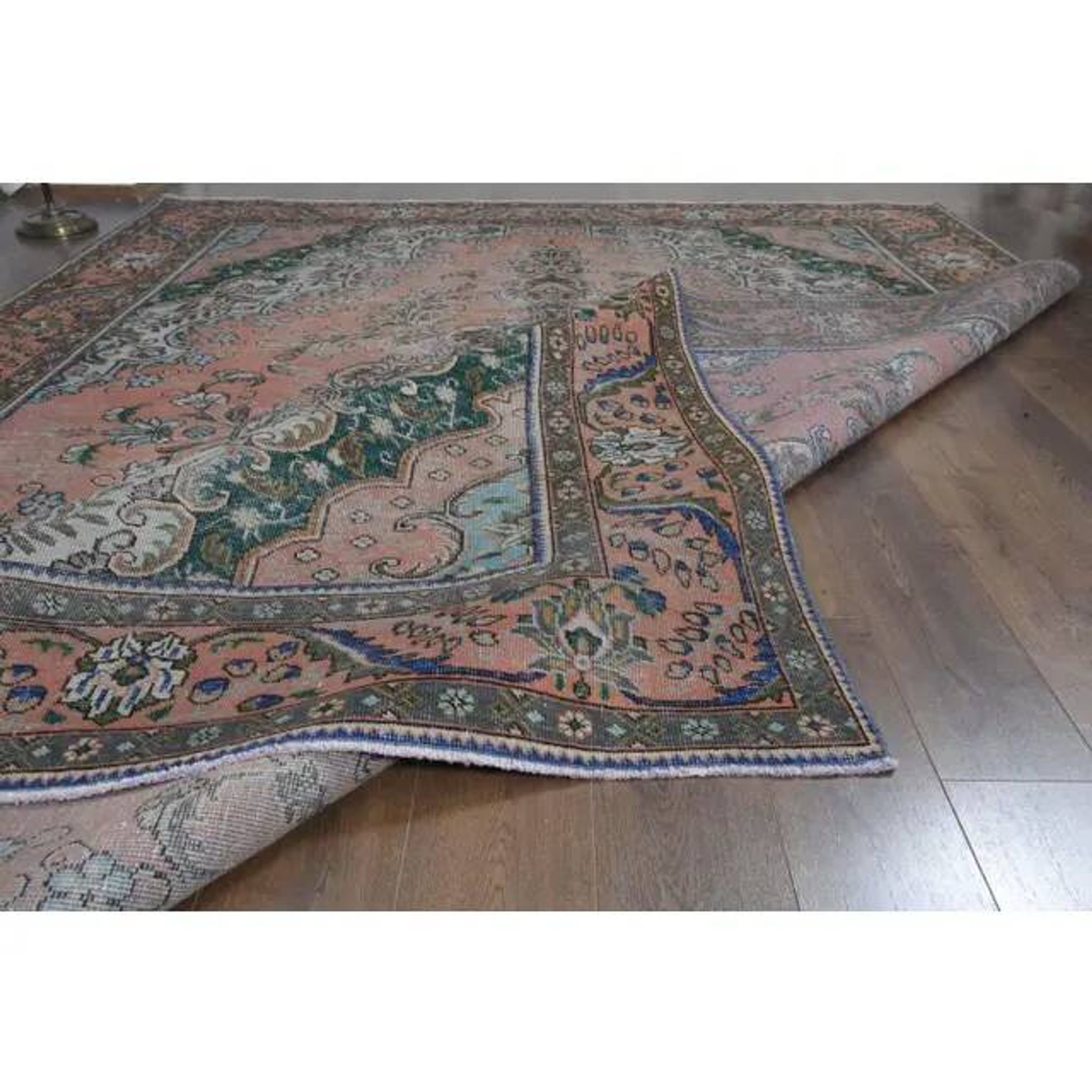 1970s Vintage Persian Handmade Wool Orange Oversized Area Rug 284x385
