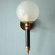 Pair of vintage wall sconces, brass sconce and opaque glass globe, vintage lamp, wall lamp, 50s.