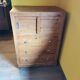 Vintage chiffonnier raw wood 3 drawers 2 doors