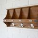 Vintage Wall Wooden Shelf / Mid Century Mail Organizer / Key Holder