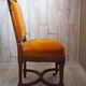 Antique Regency Style padded chair - Wooden structure and horsehair padding - Mustard color