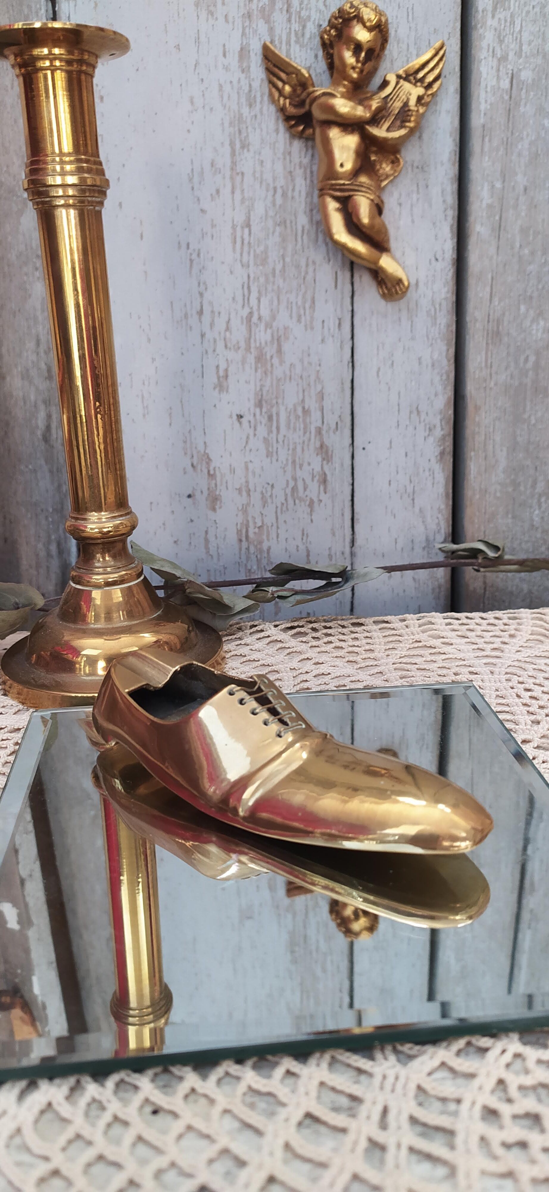 Vintage brass ashtray