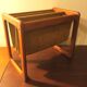 Magazinr rack in teak and suede leather by Aksel Kjersgaard, 1960s