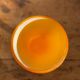 Vintage orange vase opaline glass on foot