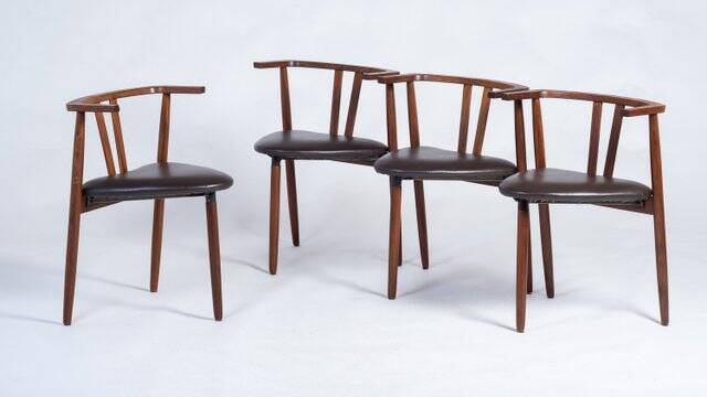 Chaises de Salle à Manger en Teck par Hans Olsen, 1960s, Set de 4