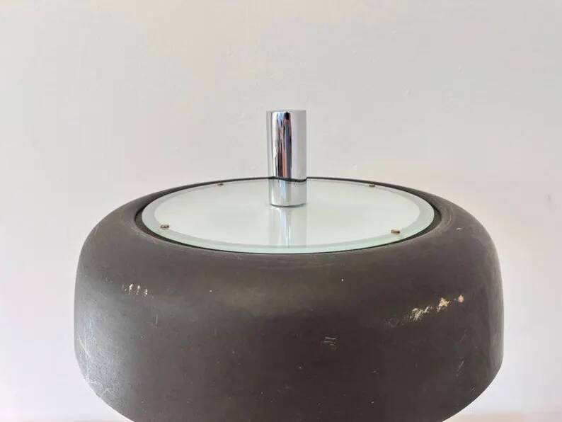 Grande lampe de table champignon extra large de style mid-century par Hillebrand, années 1970.