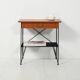 Scandinavian bedside table in mahogany and iron by IKEA, “Rolf” model