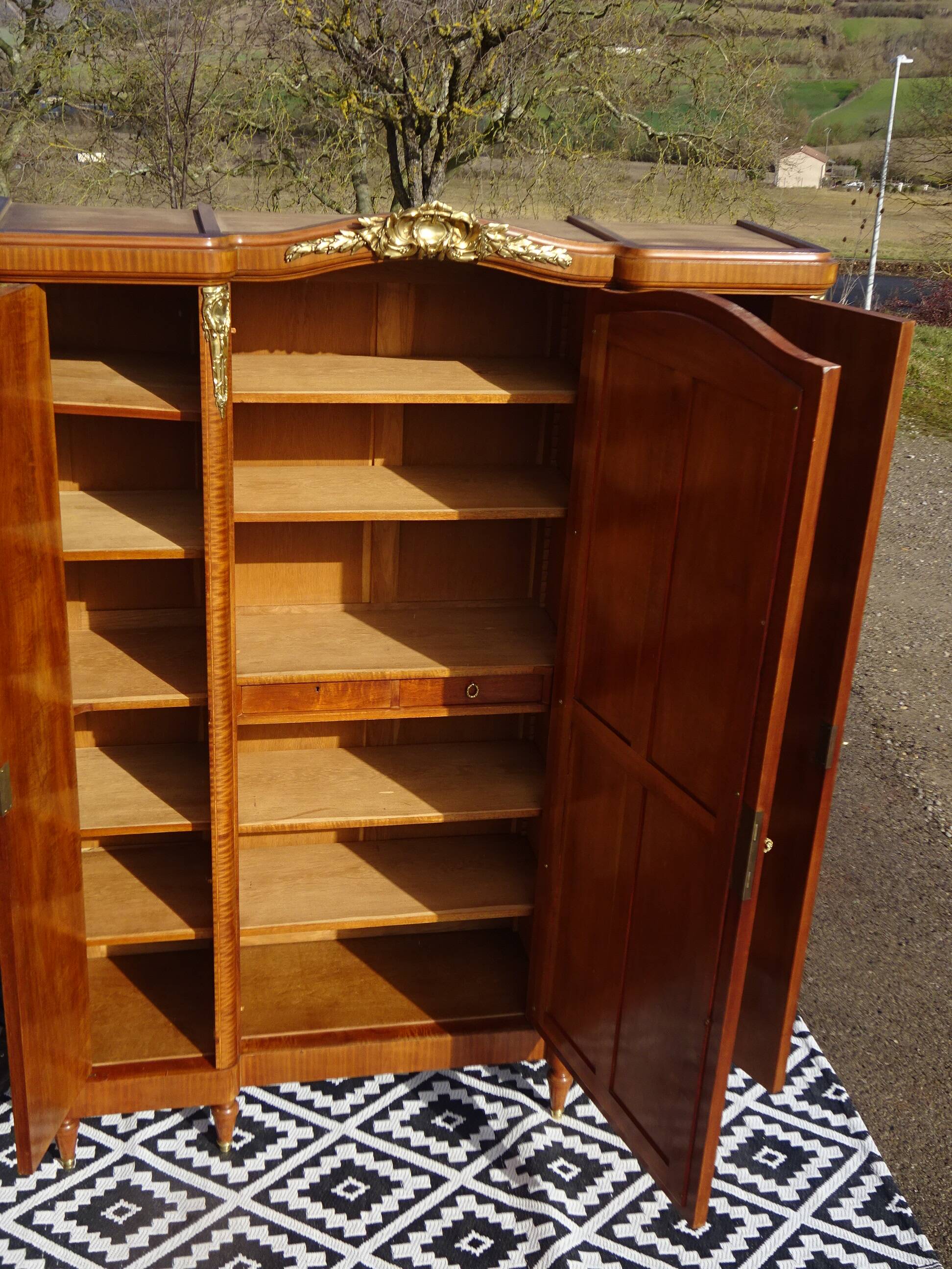 Old three-door wardrobe