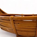 Large rattan/wicker fruit bowl, 1950 design