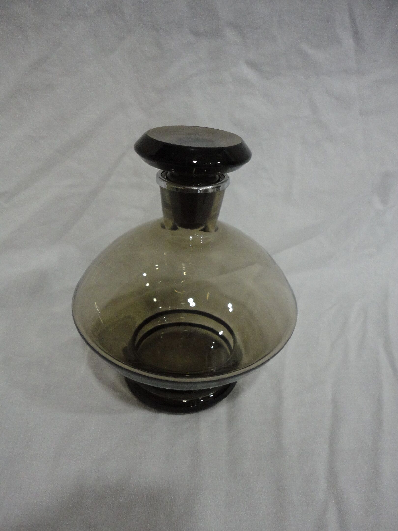 Vintage smoked glass carafe