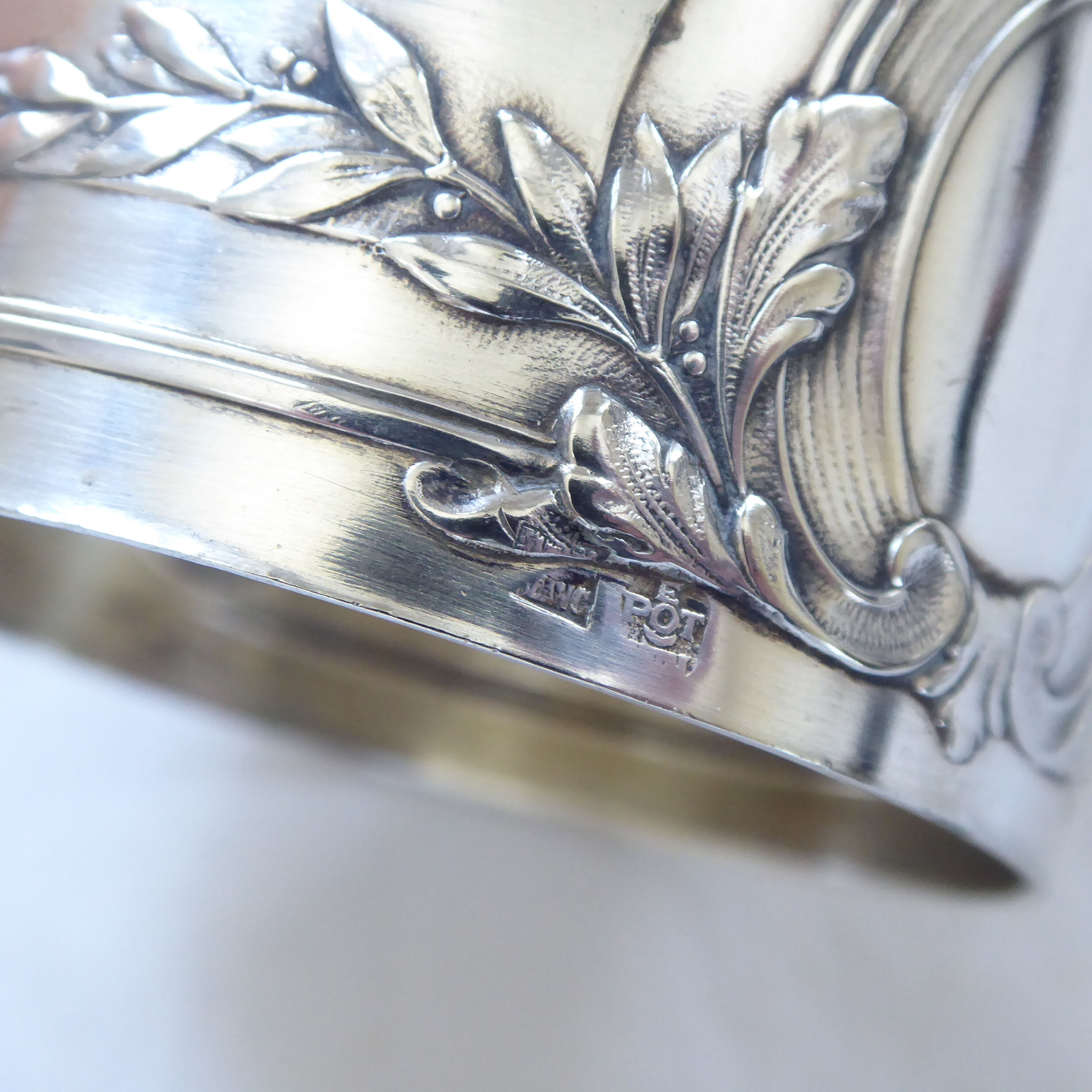 Silver metal towel ring