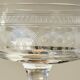 8 old champagne glasses in crystal engraved 1910